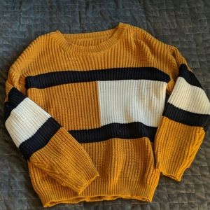 3/$12 mustard yellow knit sweater